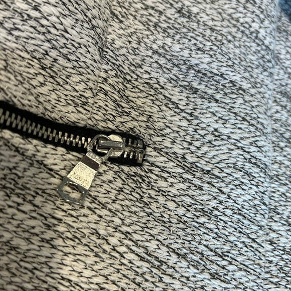 Banana Republic Factory Women's Moto Jacket Tweed Blazer White Black, 2P RN54023 - Picture 10 of 11